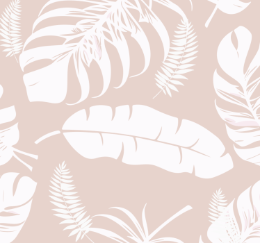 Papier peint beige feuilles de banane - TenStickers