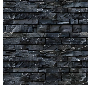 Papier peint pierre motif noir - TenStickers