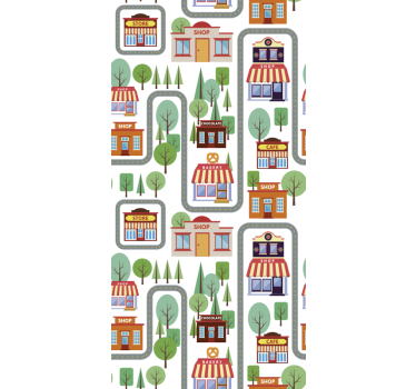 Papier peint de la chambre du village de l'enfant - TenStickers