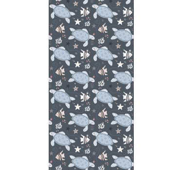Papier peint Tortues et poissons de mer - TenStickers