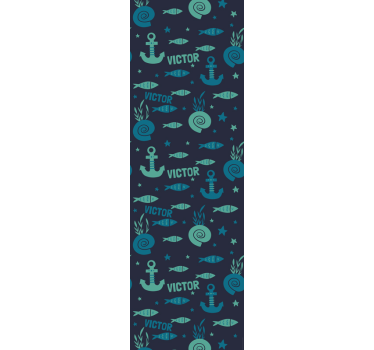 Papier peint enfant Poissons et ancres de mer - TenStickers