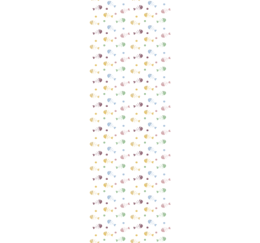 Papier peint poissons motif minimaliste coloré - TenStickers