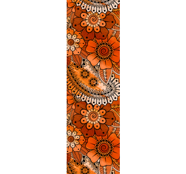 Papier peint fleuri Style indien paisley - TenStickers