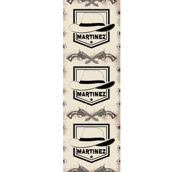 Papier peint texte conception de chapeau de cow-boy - TenStickers