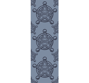 Papier peint rayé motifs d'étoiles de shérif - TenStickers