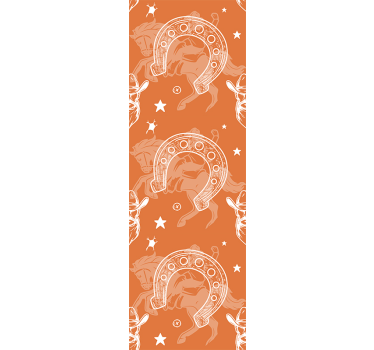 Papier peint chevaux motif cow-boy et étoile - TenStickers