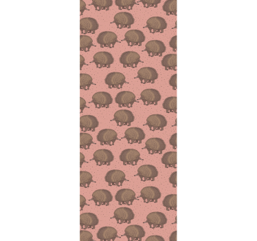 Papier peint animaux motif hérisson rouge - TenStickers