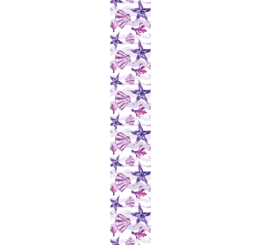 Papier peint poissons coquillage violet et étoile de mer - TenStickers