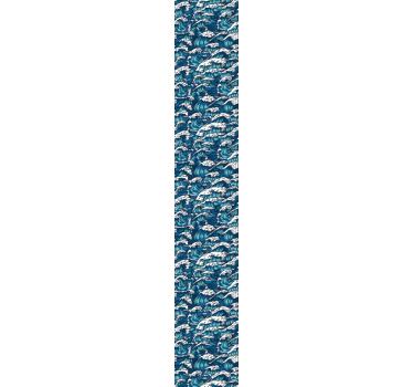 Papier peint poissons vagues océaniques dynamiques - TenStickers