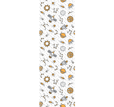 Papier peint avec étoiles L'espace et des fusées - TenStickers