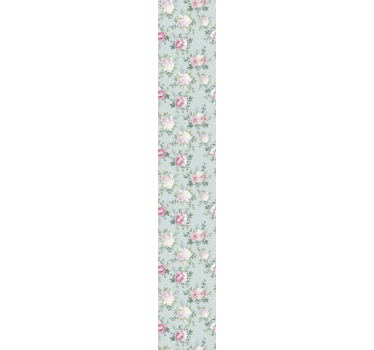Papier peint fleur moderne Floral bleu et rose - TenStickers