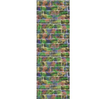 Papier peint effet brique Brique peinte - TenStickers