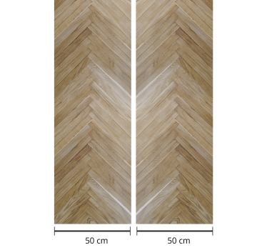 Papier peint bois marron motif à chevrons - TenStickers