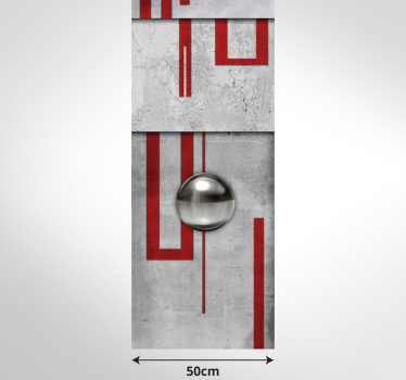 Papier peint imitation mur beton Motifs rouge et blanc - TenStickers