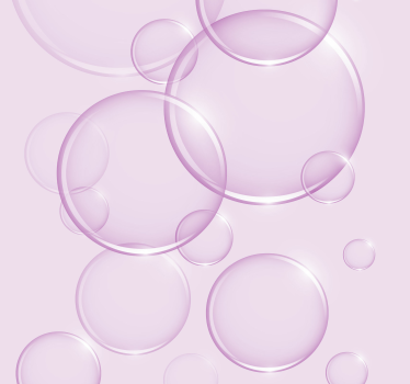 Papier peint rose bulles enfants - TenStickers