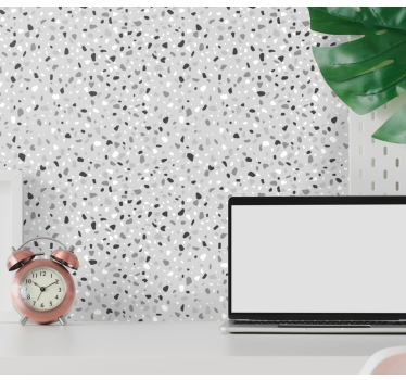 Papier peint pierre Terrazo gris - TenStickers