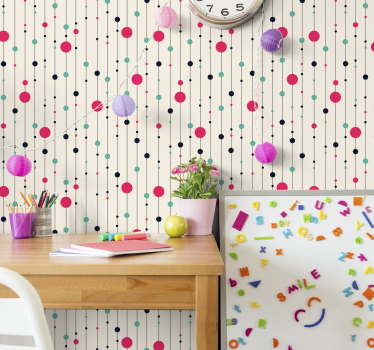 Papier peint amusant à pois - TenStickers