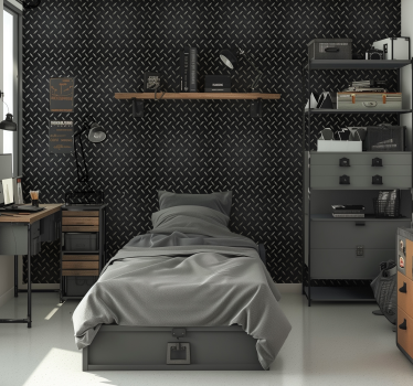 Papier peint chambre ado modèle en acier - TenStickers