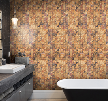 Papier peint salle de bain avec des pierres vintage - TenStickers