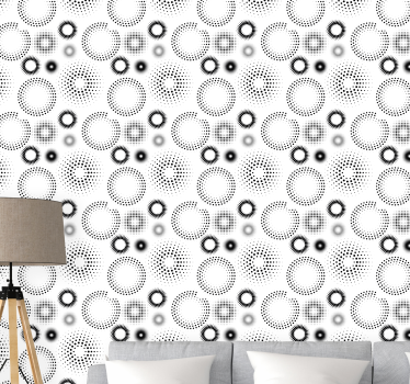 Papier peint avec rond « pois » sans couture - TenStickers