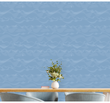 Papier peint bleu vagues abstraites - TenStickers