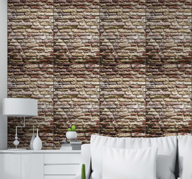 Papier peint briques texturé - TenStickers