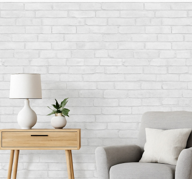 Papier peint briques effet loft blanchi - TenStickers