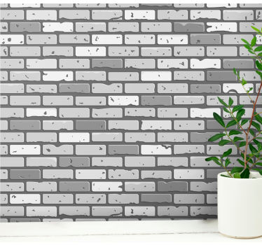 Papier peint briques maçonnerie monochrome - TenStickers