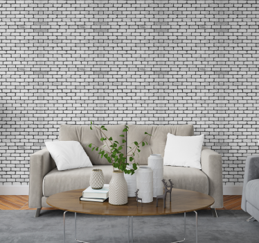 Papier peint briques maçonnerie simplifiée - TenStickers