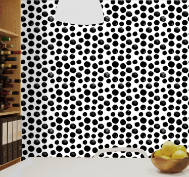 Papier peint cercles ensemble à pois - TenStickers