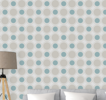 Papier peint cercles formes circulaires douces - TenStickers