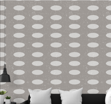 Papier peint cercles formes ovales classiques - TenStickers