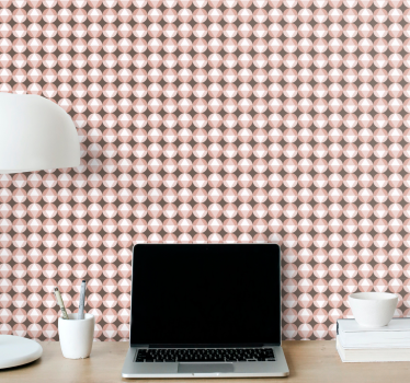 Papier peint cercles motif à motifs beige - TenStickers
