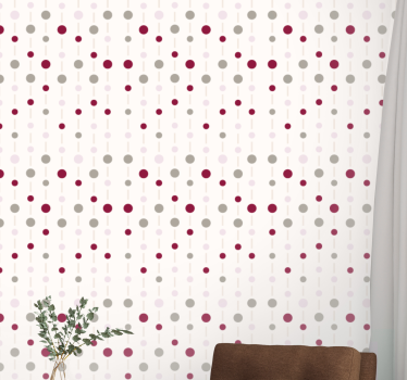 Papier peint cercles motif à pois élégant - TenStickers