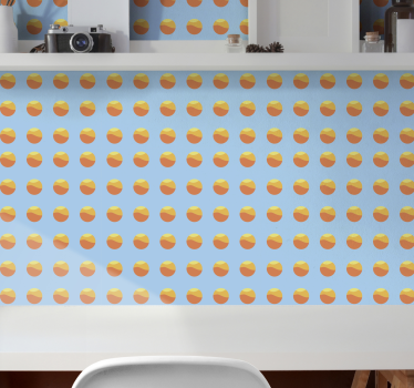 Papier peint cercles motif de cercle ensoleillé - TenStickers