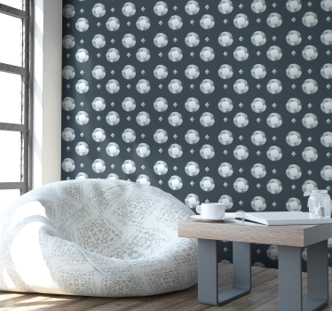 Papier peint cercles motif d'orbe géométrique - TenStickers