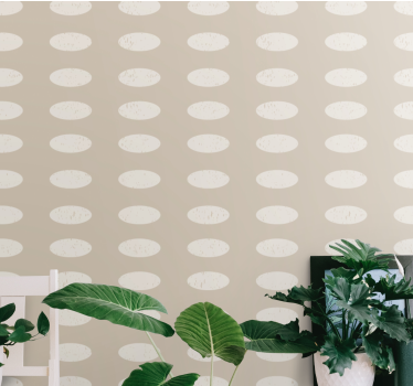Papier peint cercles motif ovale - TenStickers