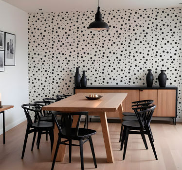 Papier peint cercles motif pois - TenStickers