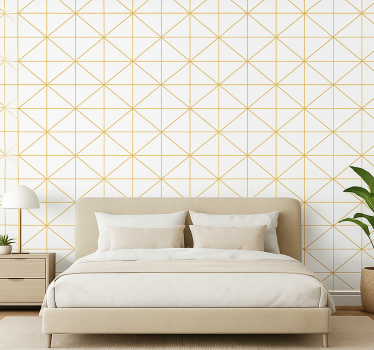 Papier peint chambre adulte géométrique doré - TenStickers