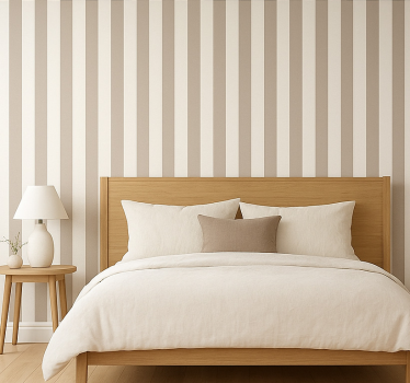 Papier peint chambre adulte rayures taupe - TenStickers
