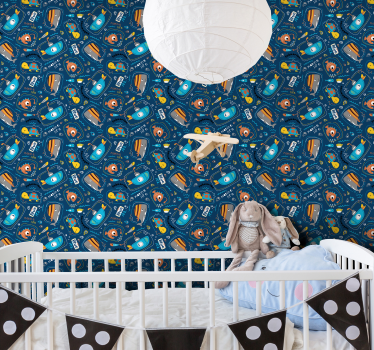Papier peint chambre baleine et tortue - TenStickers