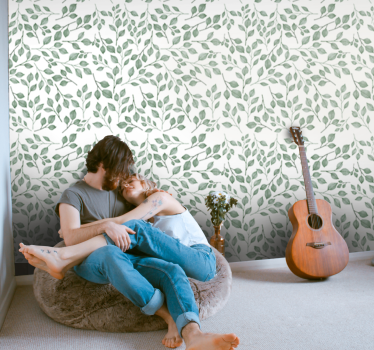 Papier peint chambre Branches d'olivier - TenStickers