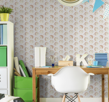 Papier peint chambre enfant motif hérisson - TenStickers