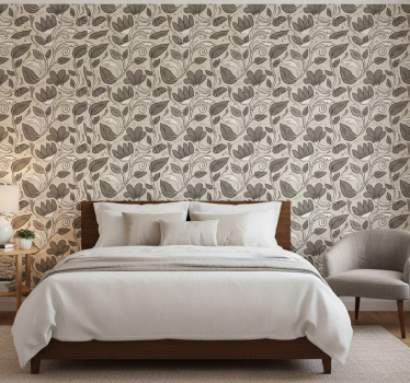 Papier peint chambre floral vintage - TenStickers