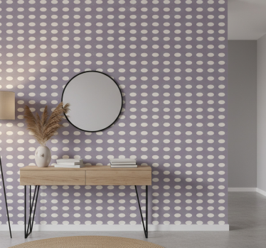 Papier peint couloir cercles géométriques gris et violet - TenStickers