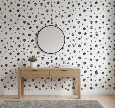 Papier peint couloir design noir et blanc - TenStickers