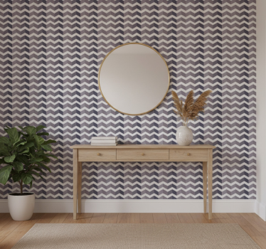 Papier peint couloir élégance motif chevrons - TenStickers