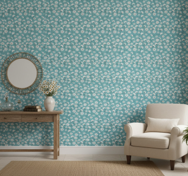 Papier peint couloir fleurs "granny chic" - TenStickers