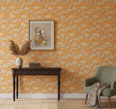 Papier peint couloir motif champignon - TenStickers