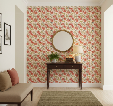 Papier peint couloir motif floral vibrant - TenStickers